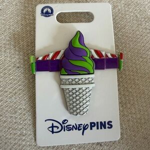Disney Buzz Lightyear Ice Cream Cone Pin - Purple and Green